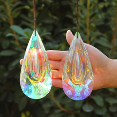 120Mm Crystal Suncatcher, 2 Pack Large Prism Sun Catchers Windows Hanging
