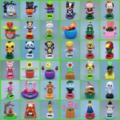 Solar Dancing Toys Flip Flap Flowers Bugs Animals Bobble Toy Solar Dancer