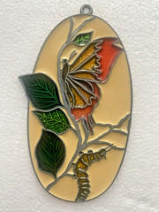 Vintage Butterfly & Leaf Sun Catcher