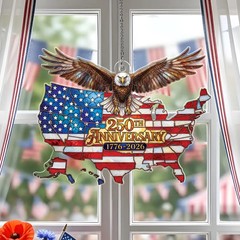 250th Anniversary Eagle USA Patriotic Suncatcher Ornament