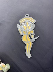 Sexy Nurse With Needle Syringe Stained Glass Style Sun Catcher Ornament RN LPN