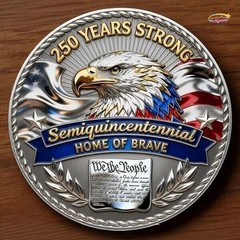 Semiquincentennial US 3D Print Coin