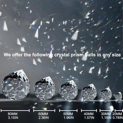 30mm/1.18″ 20pack Crystal Ball Prism Sunshine Catcher Rainbow Pendants Maker,…