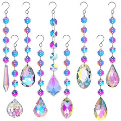 9 Pieces Sun Catchers, Colorful Crystals Suncatcher Prisms Hanging for Window…