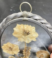 Lasting Impression Pressed Flower Sun Catcher,dried Flowers, Glass, 6.5 Inches