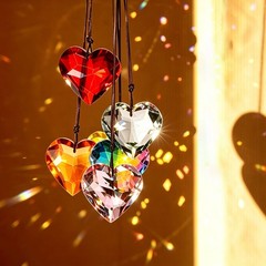 1-Pack Colorful Garden Suncatchers, Hanging Crystals for Windows [Amber]