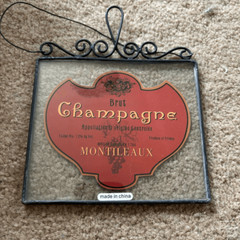 Brut Champagne Hanging Suncatcher