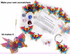 crystal suncatcher kit makes 5 butterfly suncatchers great for kids party