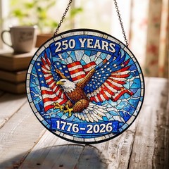 United States 250th Anniversary Stained Glass Suncatcher