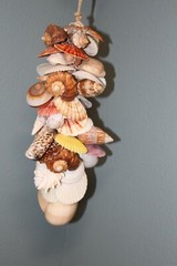 Outdoor Patio Porch Seashell Decor Mobile Christmas Gift, Handmade, Sea Beauty