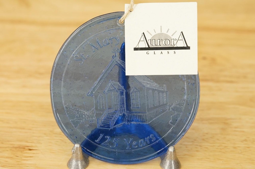 NWT Aurora Glass St Mary’s Church Albany Oregon 125 Year Anniversary Suncatcher