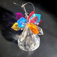 Rainbow Starburst Crystal Window Suncatcher GANZ Display w hanger