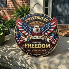 Wall Sign with Rope Custom Personalized America Home Decor
