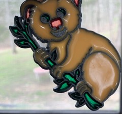 Vintage Suncatchers BEARS KOALA & PANDA Lot Of 2 NEW OLD STOCK