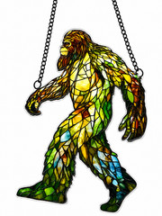 Bigfoot Acrylic Suncatcher Bundle – Set of 3 Stained Glass Style Window Hangings