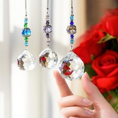 Versatile Crystal Prism Balls for Celebrations and Home Decor, 3 Count