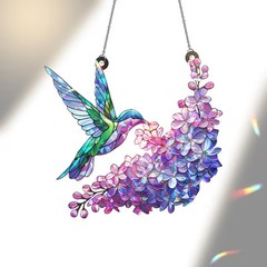 Hologram Hummingbird Suncatcher Acrylic Window Decor Gift