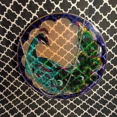 Majestic Suncatcher *Peacock Colorful Stained Glass Look Hanging Window Decor