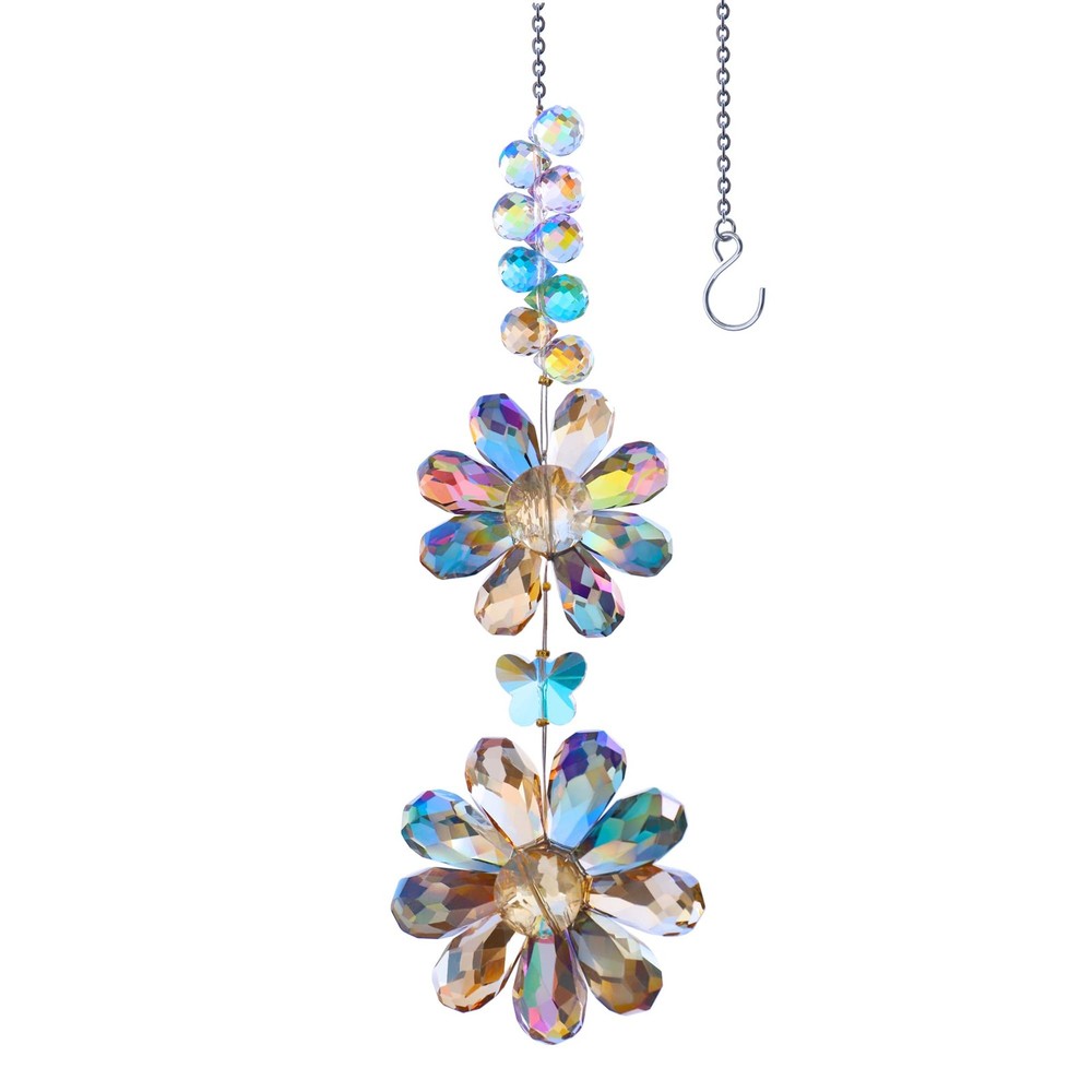 Pedobo Crystal Flower Hanging Ornament Rainbow Maker Window Sun Catcher Indoor