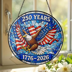 United States 250th Anniversary Stained Glass Suncatcher