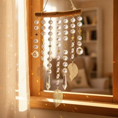 Stunning 13-Inch Octagonal Crystal Suncatcher – Colorful Window Hanging Art