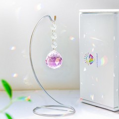Linyalmy Grief Gifts For Women40Mm Crystal Suncatcher 9-Inch Silver Stand A