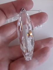 62mm Crystal Pear Suncatcher made with Swarovski Crystal – HUGE Rainbow Maker