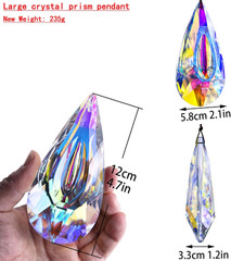 120Mm/4.7In Crystal Prism Suncatcher Window Hanging Sun Catchers AB Colored Crys