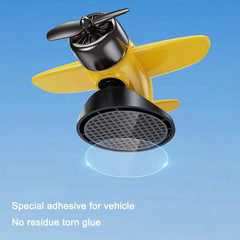 Solar Powered Rotating Airplane Car Dashboard Ornament 360° Auto Spin Decor Airp
