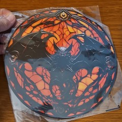 Dragon Gothic Style Suncatcher Plastic Multicolor Orange Black