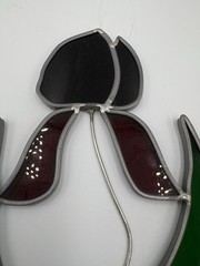 Stained Glass Tulip Suncatcher Red Green6.5” Springtime Flower