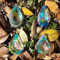 4 pcs Crystal Garden Window Outdoor Suncatcher Butterfly Pendants Rainbow Maker