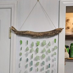 Sea Glass Driftwood Hanging WindChime