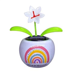 Dancing Flowers Solar Powered Cute Flower Shaking Head Ornament In Feasible