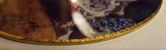 Garden Park round shaped floral Sun Catcher ~ 5 3/4″ x 3/16″ vtg