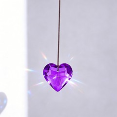 1 Pack Colorful Garden Suncatchers, Hanging Crystals for Windows [Purple]