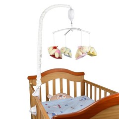 HLEEDUO Little Bear Baby Crib Mobile with 12 Soothing Lullabies & 3 Modes – Adju