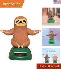 Solar-Powered Sloth Bobblehead – Whimsical Auto-Dancing Decoration for Desks