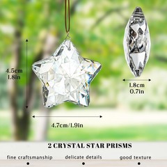 2″ Crystal Sun Catcher Prisms for Windows, Chandelier, Garden, Patio Decor