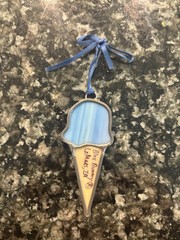 blue bunny lemars IA stained glass icecream cone