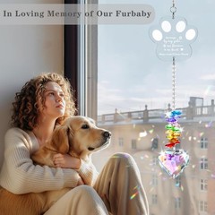 Dog Memorial Gifts, K9 Dog Memorial Crystal Suncatcher, Pet Loss Gift, Pet Sy