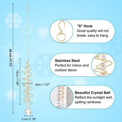 Suncatchers for Windows Hanging Indoor Window Outdoor Gold AB Style