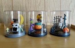 Lot of 3 Solar Powered Motion Halloween Figures Witch Skeleton Skull Display
