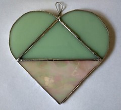 Stained glass Heart Suncatcher