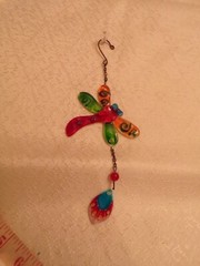 Dragonfly Suncatcher Orange, Green & Red