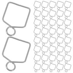 100Pcs Silver Metal Fastening Clips 14Mm for DIY Chandelier Crystal Parts