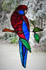 Rainbow Lorikeet Australian Stained Glass Handmade Suncatcher Bird Lovers Gift