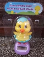 Solar Dancer Dancing Chick Easter Toy Car Dashboard