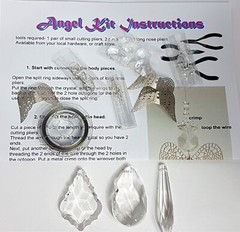 Angel Crystal suncatcher kit- makes 3 suncatchers, kids diy bead craft kits