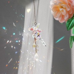 Dragonfly Crystal Sun Catcher for Window Hanging Rainbow Prism Beads Suncatcher